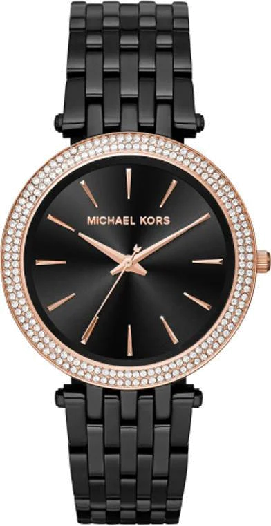 Montre Femme Michael Kors Darci MK3407 en Acier Noir et Or Rose