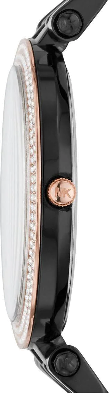 Montre Femme Michael Kors Darci MK3407 en Acier Noir et Or Rose vue 2