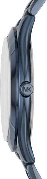 Montre Femme Michael Kors Runway MK3419 - Boîtier et bracelet acier bleu 40mm vue 3