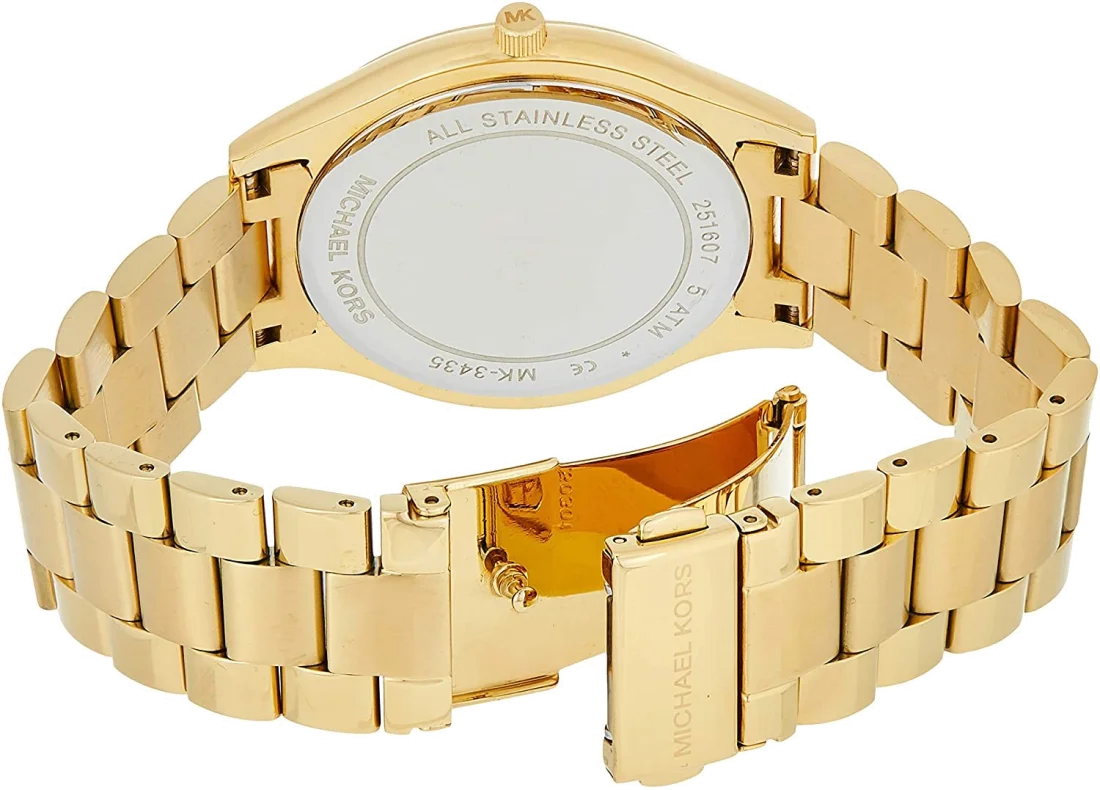 Montre Femme Michael Kors MK3435 - Boîtier Doré, Cadran Vert Émeraude vue 3