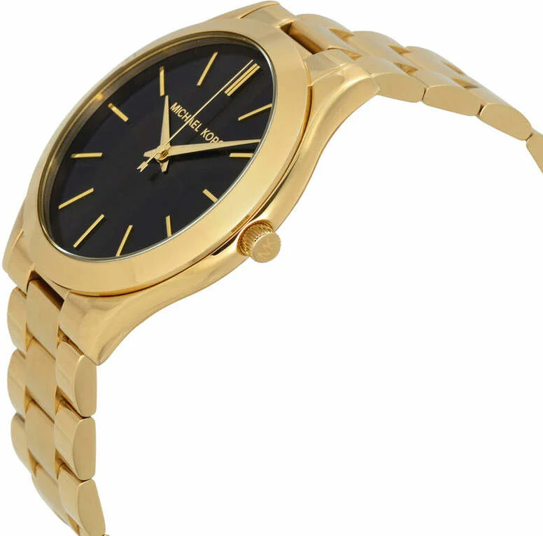 Montre Femme Michael Kors MK3478 Acier Inoxydable Doré Cadran Noir vue 3