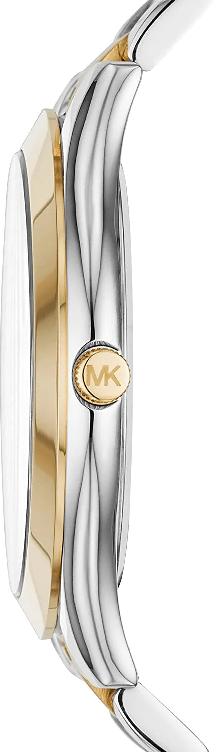 Montre Femme Michael Kors MK3479 - Cadran Bleu, Bracelet Acier Bicolore Argent et Or vue 3