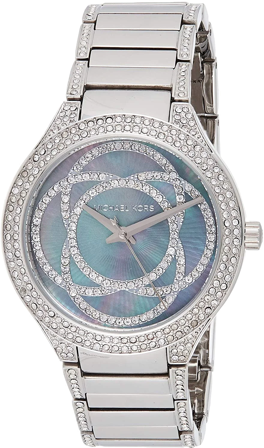 Montre Michael Kors Kerry MK3480 pour Femme, Cadran Bleu et Bracelet Acier Argent