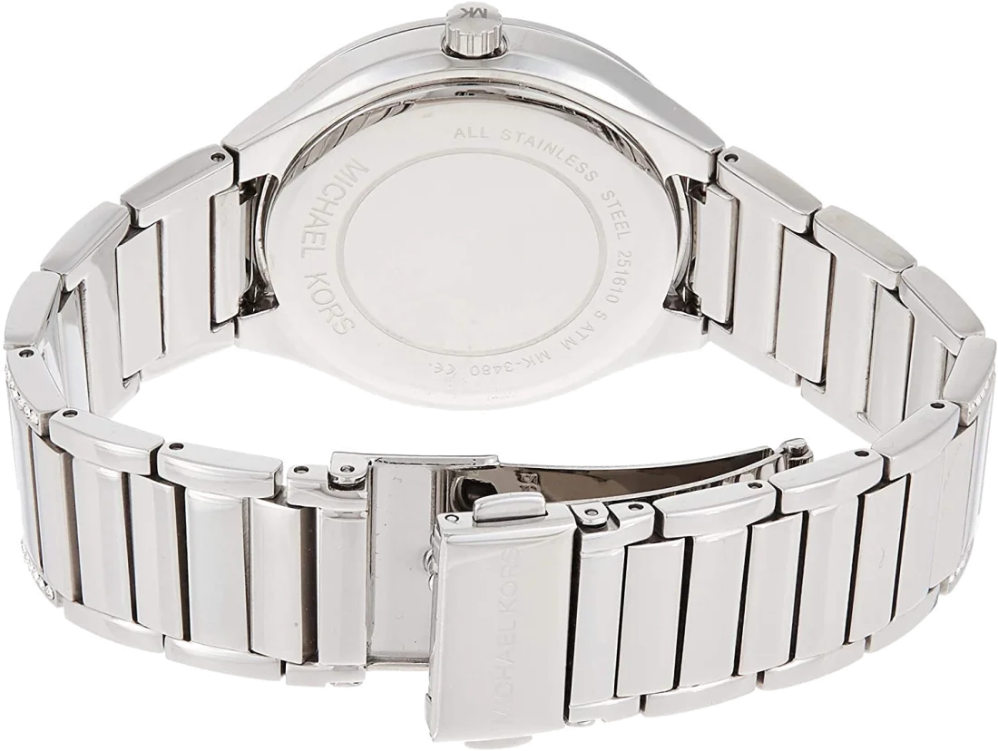 Montre Michael Kors Kerry MK3480 pour Femme, Cadran Bleu et Bracelet Acier Argent vue 2