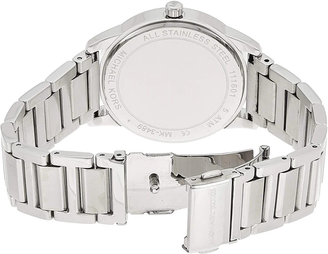 Montre-bracelet Michael Kors MK3489 pour femme en acier argenté vue 3