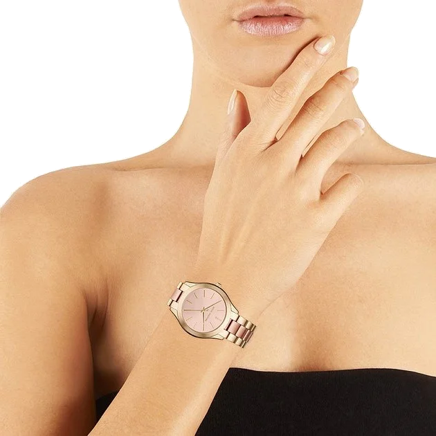 Montre Femme Michael Kors Runway MK3493 en Or Rose vue 4