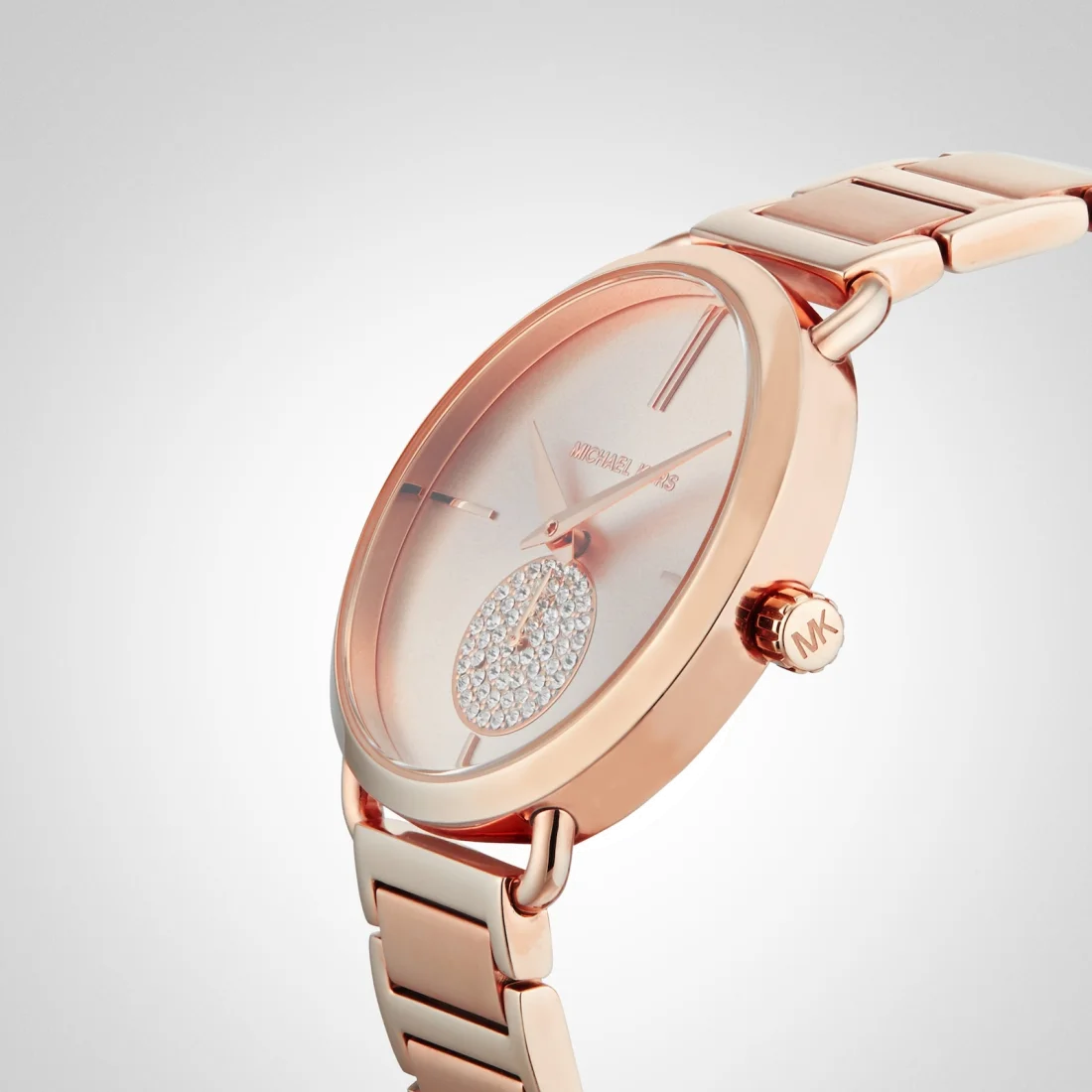 Montre Femme Michael Kors Portia MK3640 en Acier Or Rose vue 4