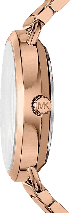 Montre Femme Michael Kors Portia MK3795 en Acier Or Rose vue 3