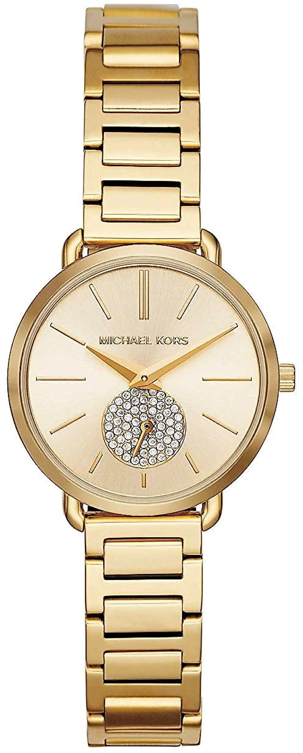 Montre Femme Michael Kors MK3838 en Acier Doré Jaune avec Petite Seconde