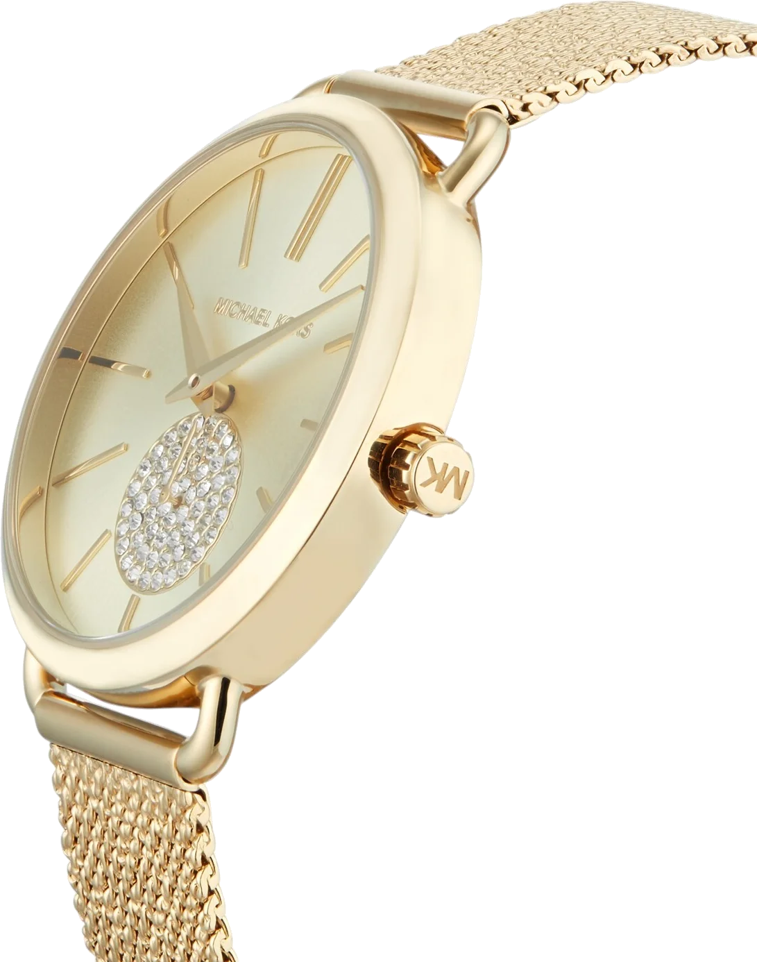 Montre Femme Michael Kors MK3844 Portia en Acier Doré à Maille Milanaise vue 2