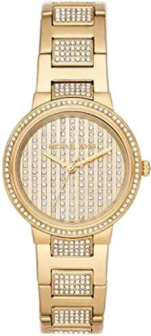 Montre Michael Kors Gabbi MK3985 pour Homme, Cadran Doré à Cristaux et Bracelet Or
