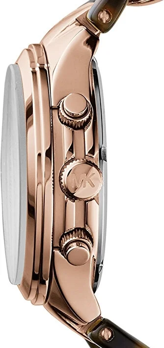 Montre Femme Michael Kors MK4269 Runway - Cadran et bracelet or rose, acier et acétate vue 2