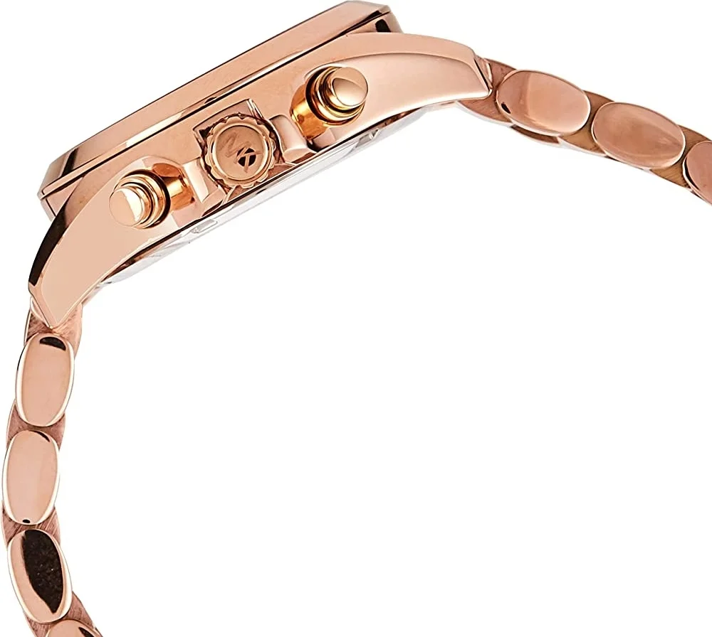 Montre Femme Michael Kors MK4269 Runway - Cadran et bracelet or rose, acier et acétate vue 3