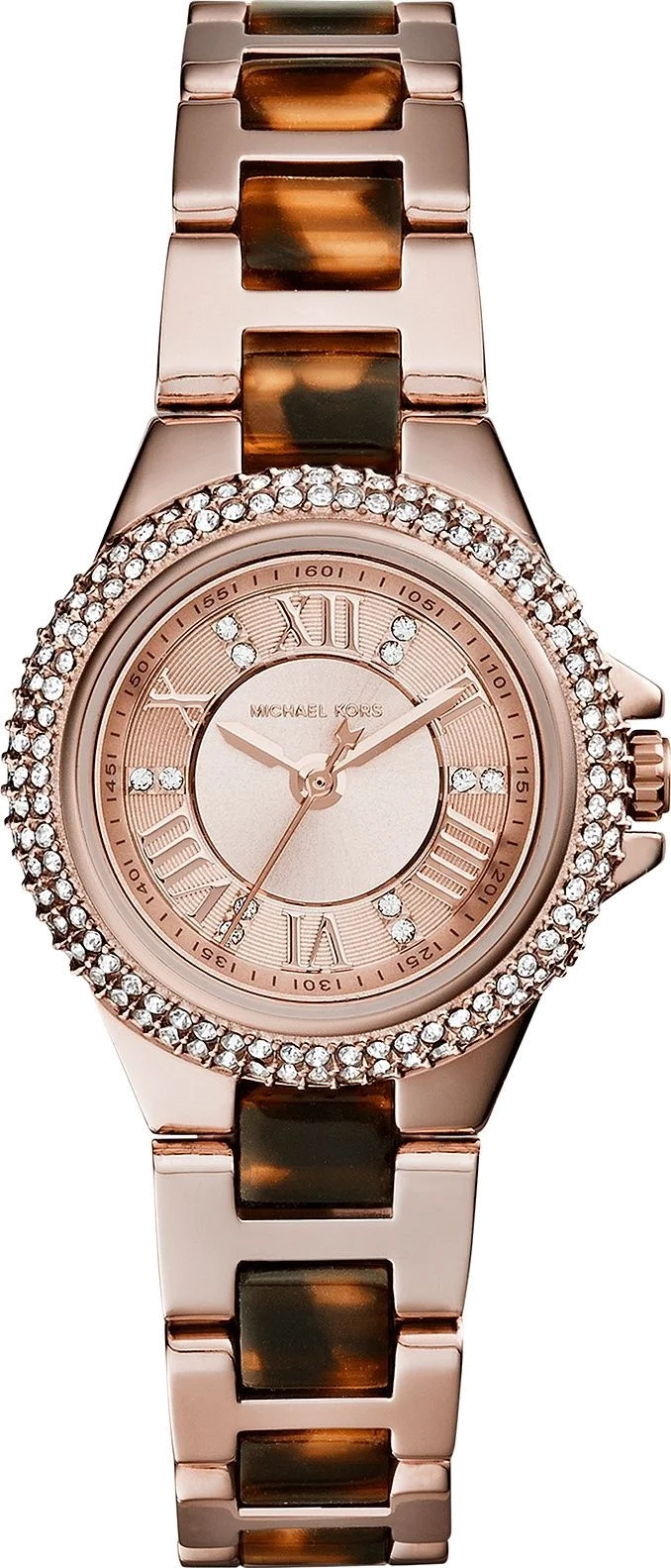 Montre Michael Kors MK4289 Femme en Acier Bicolore Marron et Or Rose