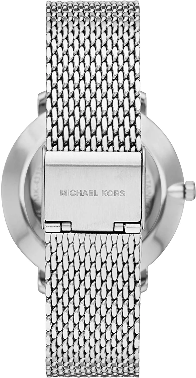 Montre Femme Michael Kors Darci MK4338 en acier argenté, bracelet maille milanaise vue 3