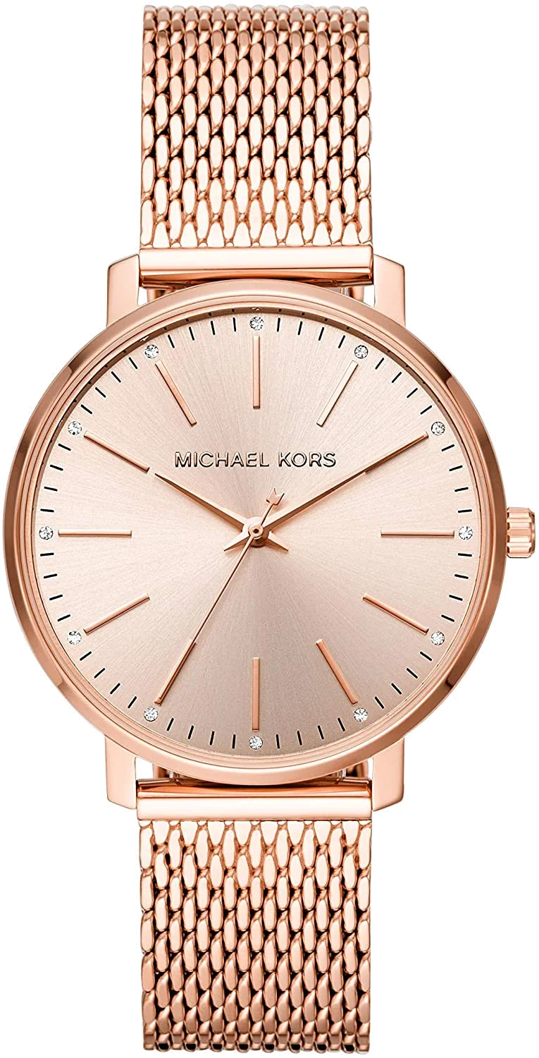 Montre Michael Kors MK4340 pour Femme, Boîtier et Maille Milanaise en Acier Or Rose