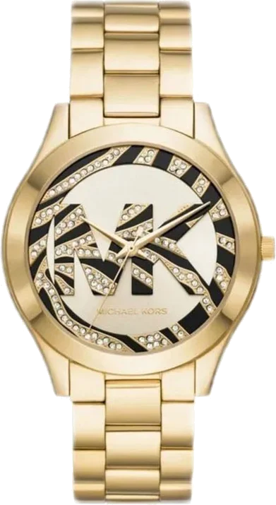 Montre Michael Kors MK4561 Runway - Cadran Léopard - Bracelet Acier Doré - Pour Femme