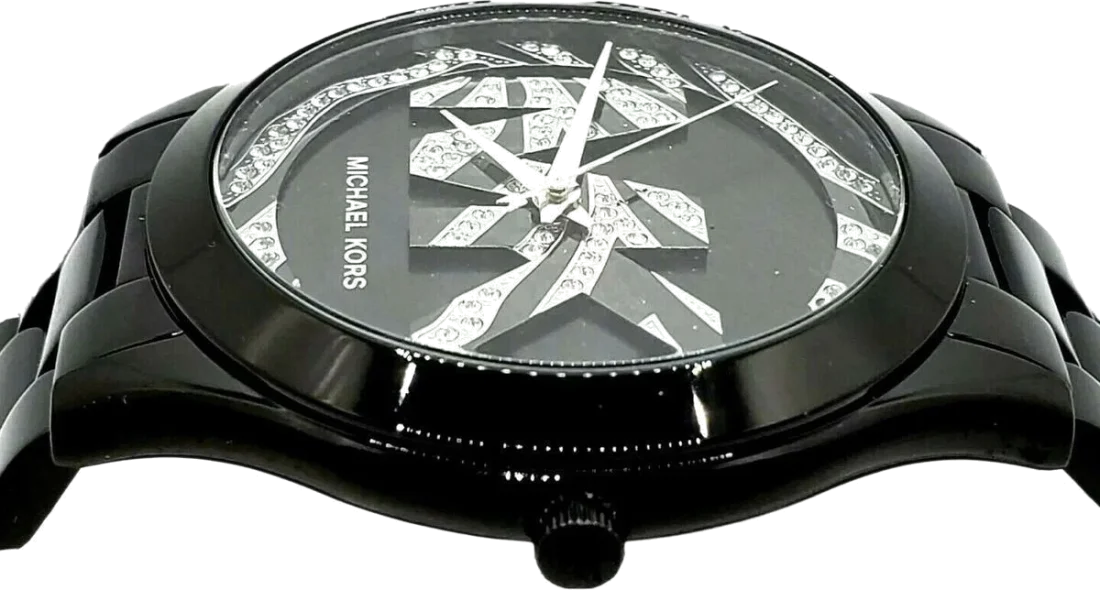 Montre Michael Kors Runway MK4562 pour Femme, Cadran et Bracelet Acier Noir vue 3