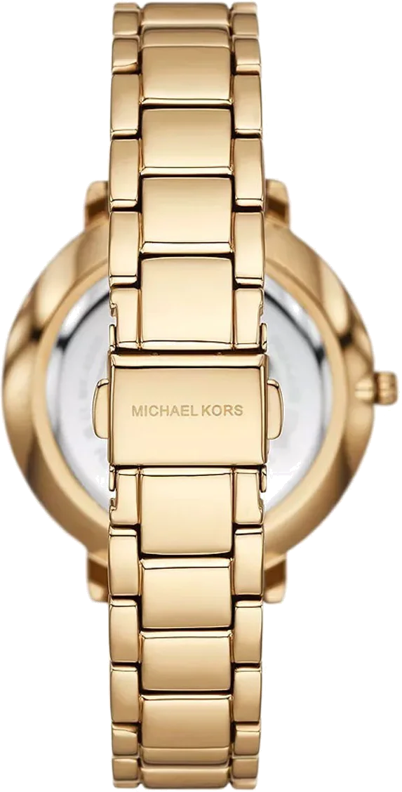 Montre-bracelet Michael Kors Pyper MK4666 pour femme, boîtier et bracelet or, cadran blanc vue 2