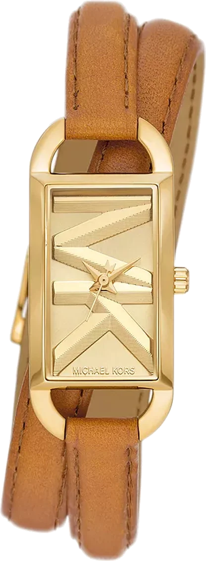 Montre Femme Michael Kors MK4721 Mini Empire - Cadran Or, Bracelet Cuir Marron