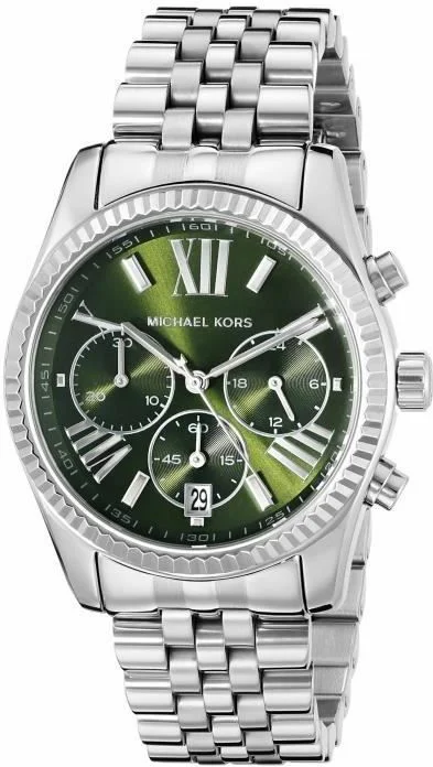 Montre Femme Michael Kors Mini Empire MK4722 Cadran Argenté Bracelet Cuir Noir vue 3
