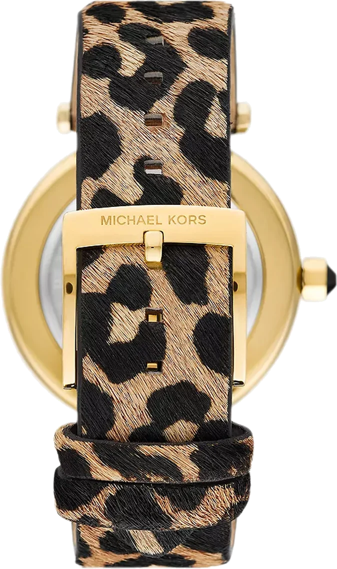 Montre Femme Michael Kors MK4723 Parker - Boîtier Or, Bracelet Cuir Noir Léopard vue 2
