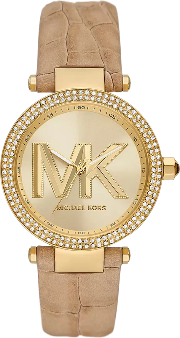 Montre Femme Michael Kors Parker MK4725 Cadran Doré Bracelet Cuir Beige