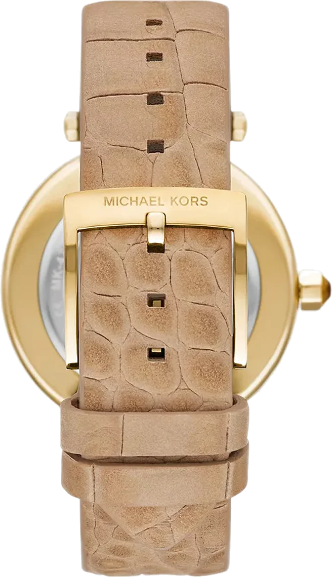 Montre Femme Michael Kors Parker MK4725 Cadran Doré Bracelet Cuir Beige vue 2