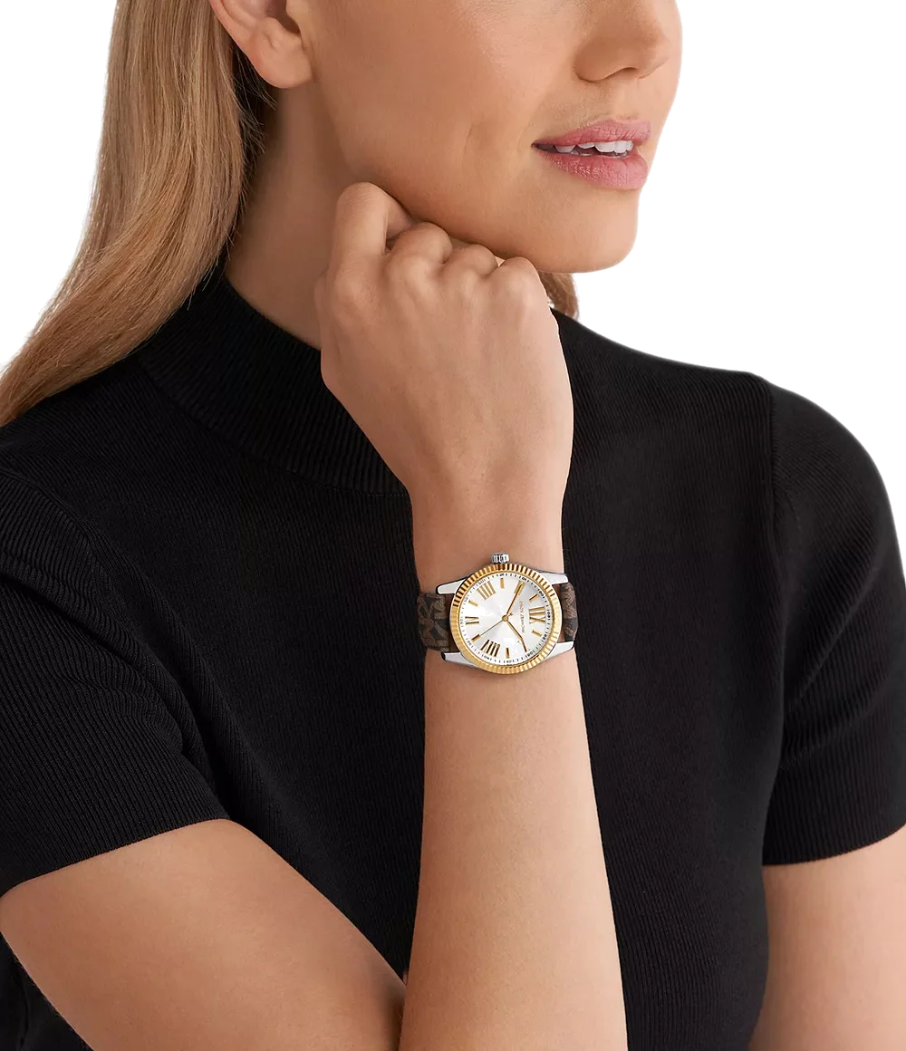 Montre Femme Michael Kors MK4745 Lexington - Cadran Nacré & Bracelet Acier Bicolore vue 5