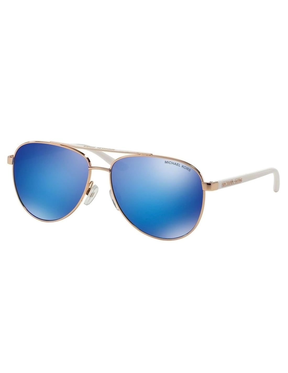 Lunettes de soleil Michael Kors Hvar MK5007 - Or rose - Blanc