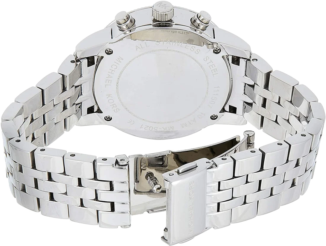 Montre Femme Michael Kors MK5021 Ritz Acier Argenté, Cadran Nacre Bleu vue 3