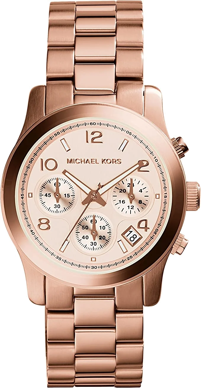 Montre Femme Michael Kors Runway MK5128 en acier inoxydable or rose