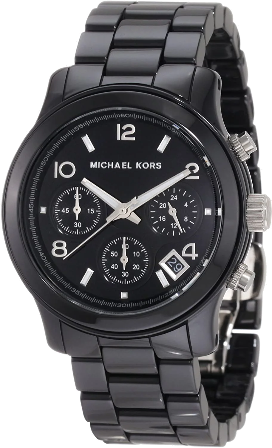 Montre Femme Michael Kors Runway MK5162 en céramique et acier noir
