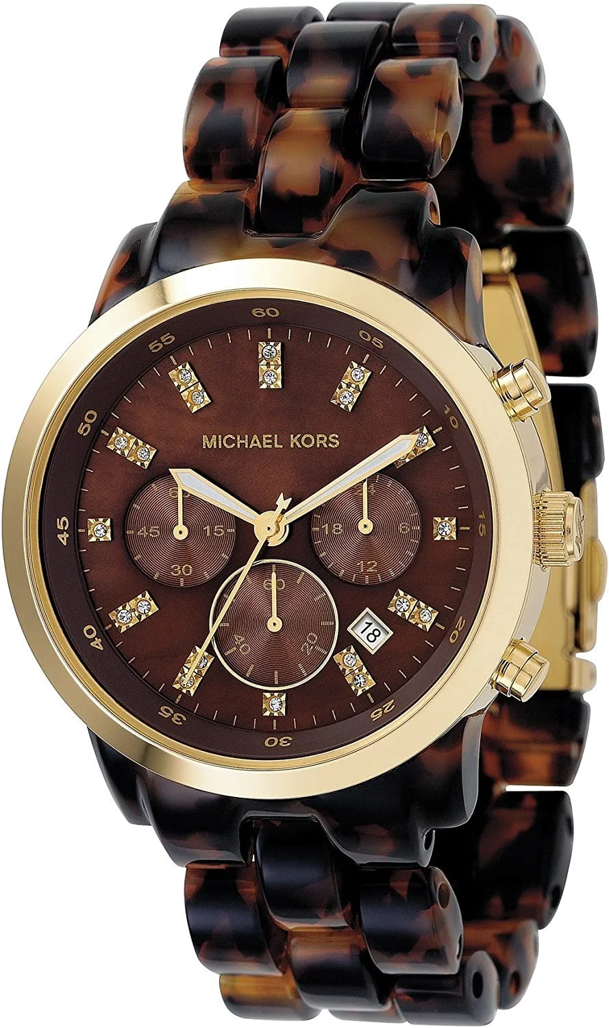 Montre Femme Michael Kors MK5216 - Cadran Doré & Bracelet Acétate Écaille de Tortue