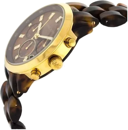 Montre Femme Michael Kors MK5216 - Cadran Doré & Bracelet Acétate Écaille de Tortue vue 2