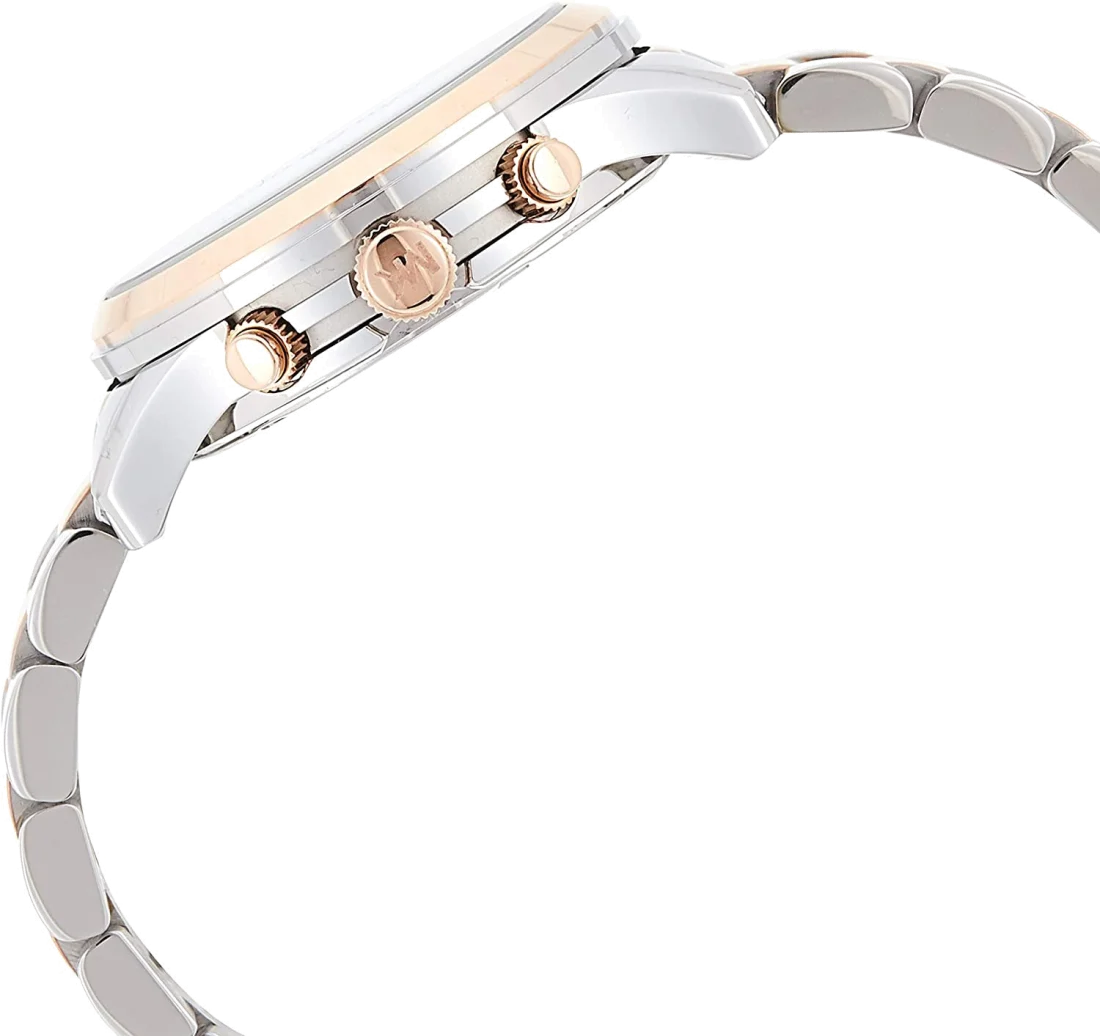 Montre Michael Kors Runway MK5315 pour Femme - Cadran argent et bracelet bicolore acier or rose vue 2