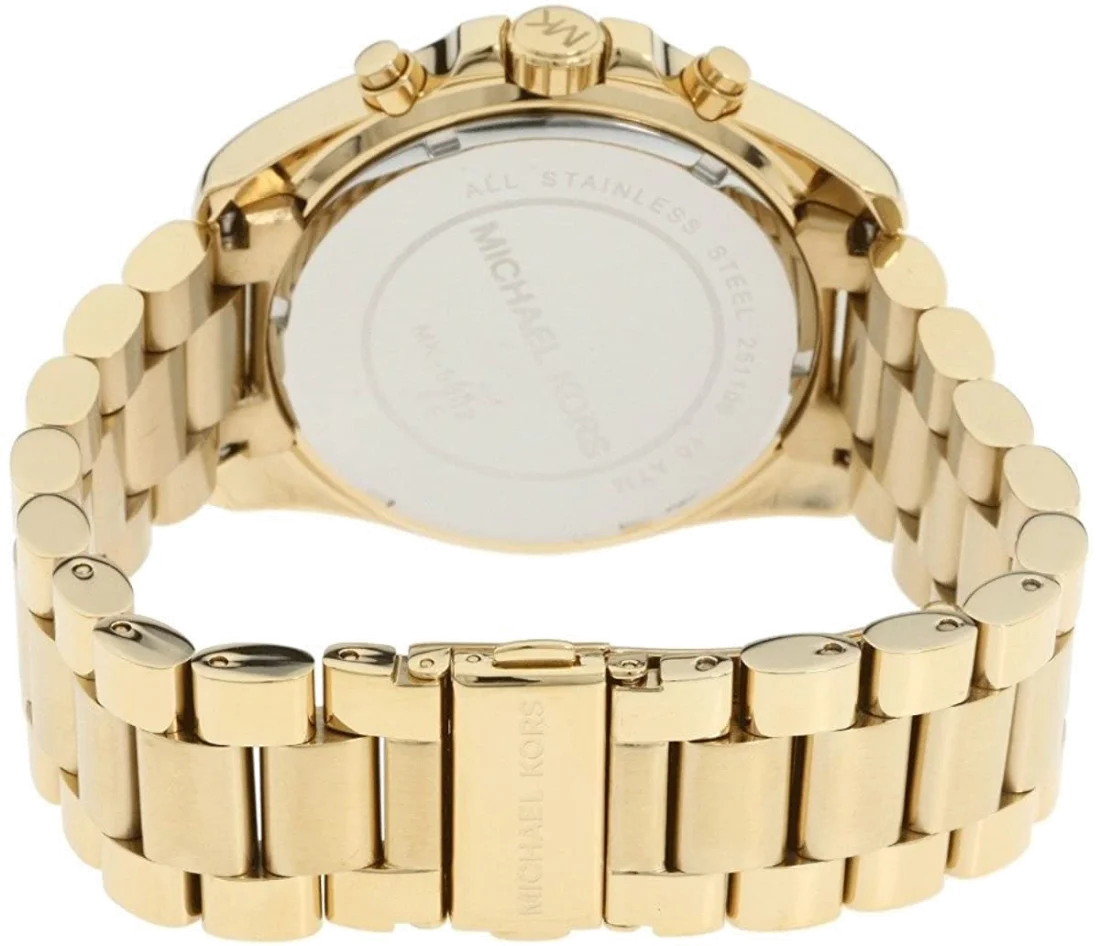 Chronographe Michael Kors MK5502 Bradshaw Femme en Acier Doré vue 2