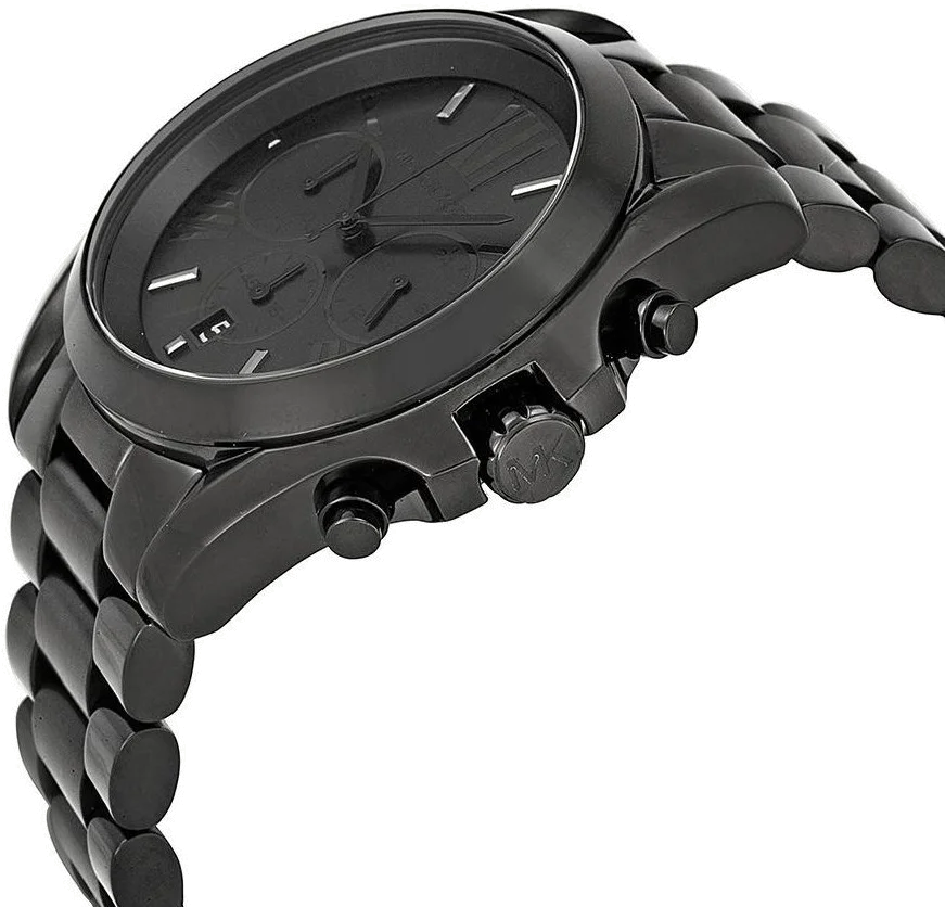 Montre Femme Michael Kors MK5550 Chronographe Acier Inoxydable Noir 45 mm vue 3