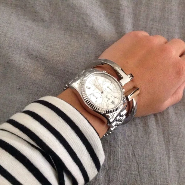 Montre Femme Michael Kors MK5555 Chronographe Acier Argenté vue 4