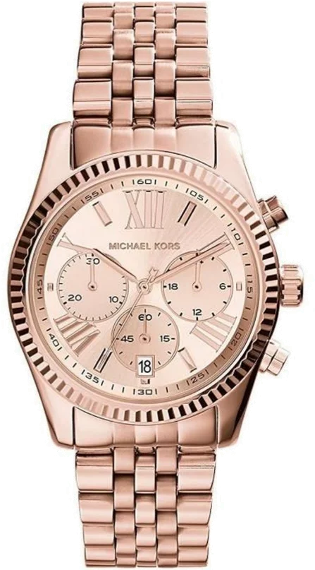 Montre Femme Michael Kors MK5569 Lexington Chronographe Acier PVD Or Rose