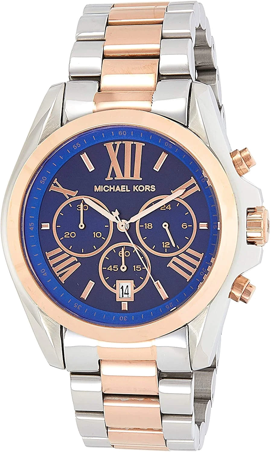 Montre Femme Michael Kors Bradshaw MK5606 Cadran Bleu Bracelet Acier