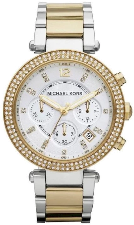 Montre Femme Michael Kors Parker MK5626 Chronographe Acier Bicolore Or et Argent