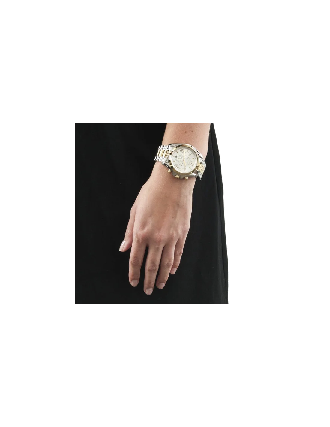 Montre Femme Michael Kors MK5627 Bradshaw Bicolore Argent et Or vue 4