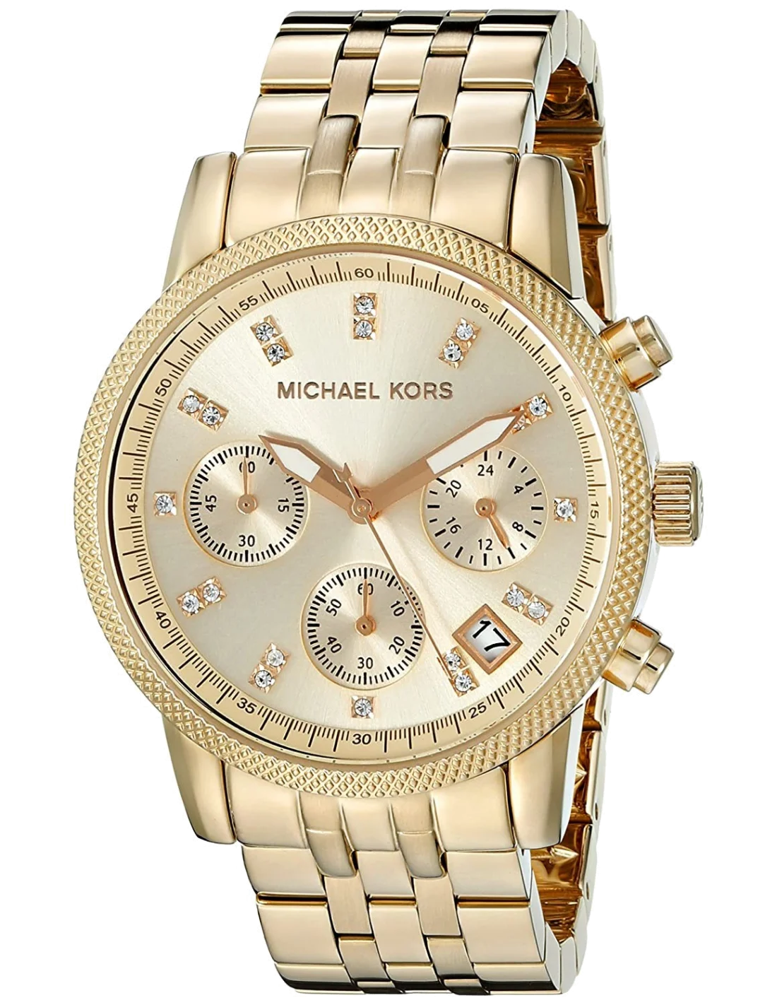 Montre Femme Michael Kors MK5676 Ritz - Chronographe Doré à Index Strass