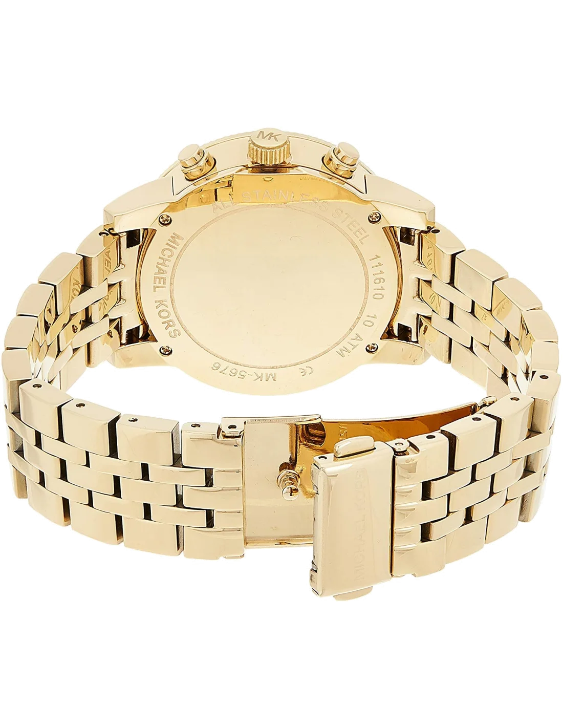 Montre Femme Michael Kors MK5676 Ritz - Chronographe Doré à Index Strass vue 3