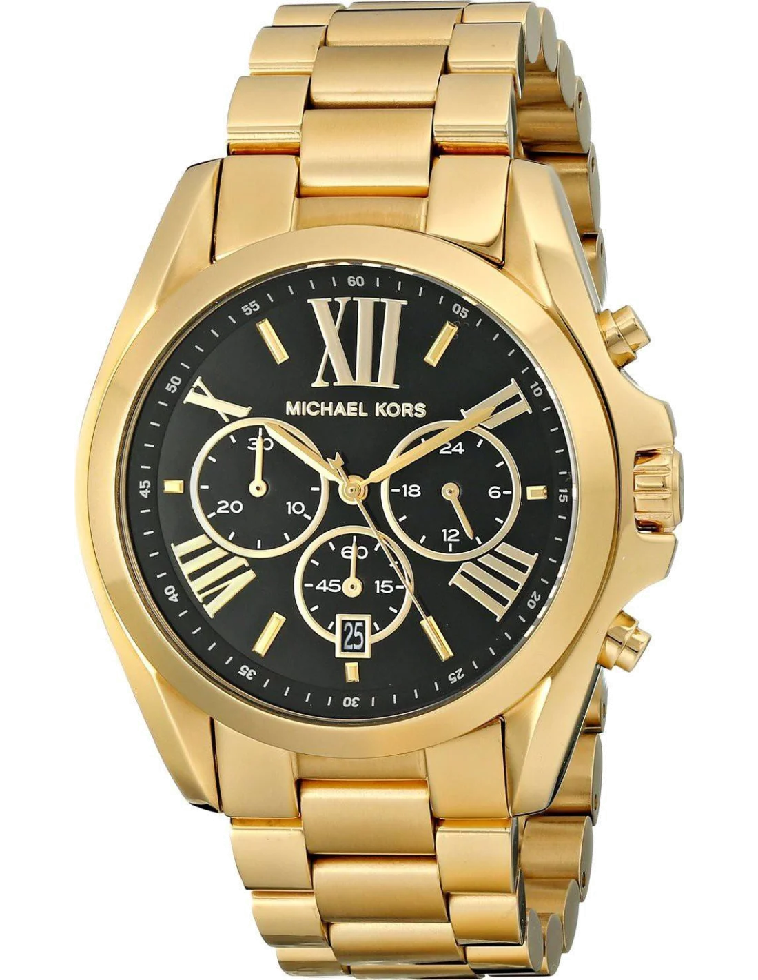 Montre Michael Kors Bradshaw MK5739 Femme - Cadran Noir et Acier Doré