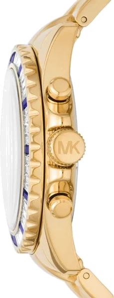 Montre Femme Michael Kors MK5754 Everest Chronographe Cadran Bleu Acier Doré vue 2