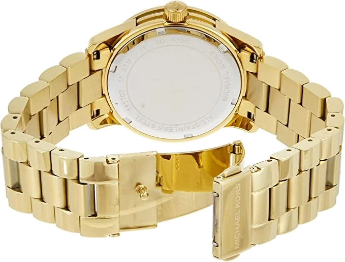 Montre Michael Kors MK5786 Femme en Acier Doré Jaune vue 3