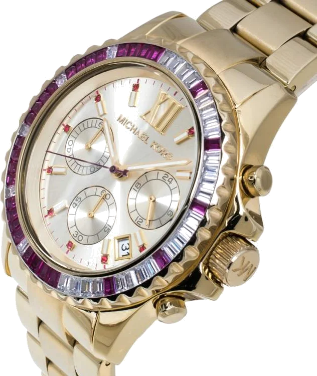 Montre Femme Michael Kors MK5871 Everest en Acier Doré à Lunette Sertie vue 2