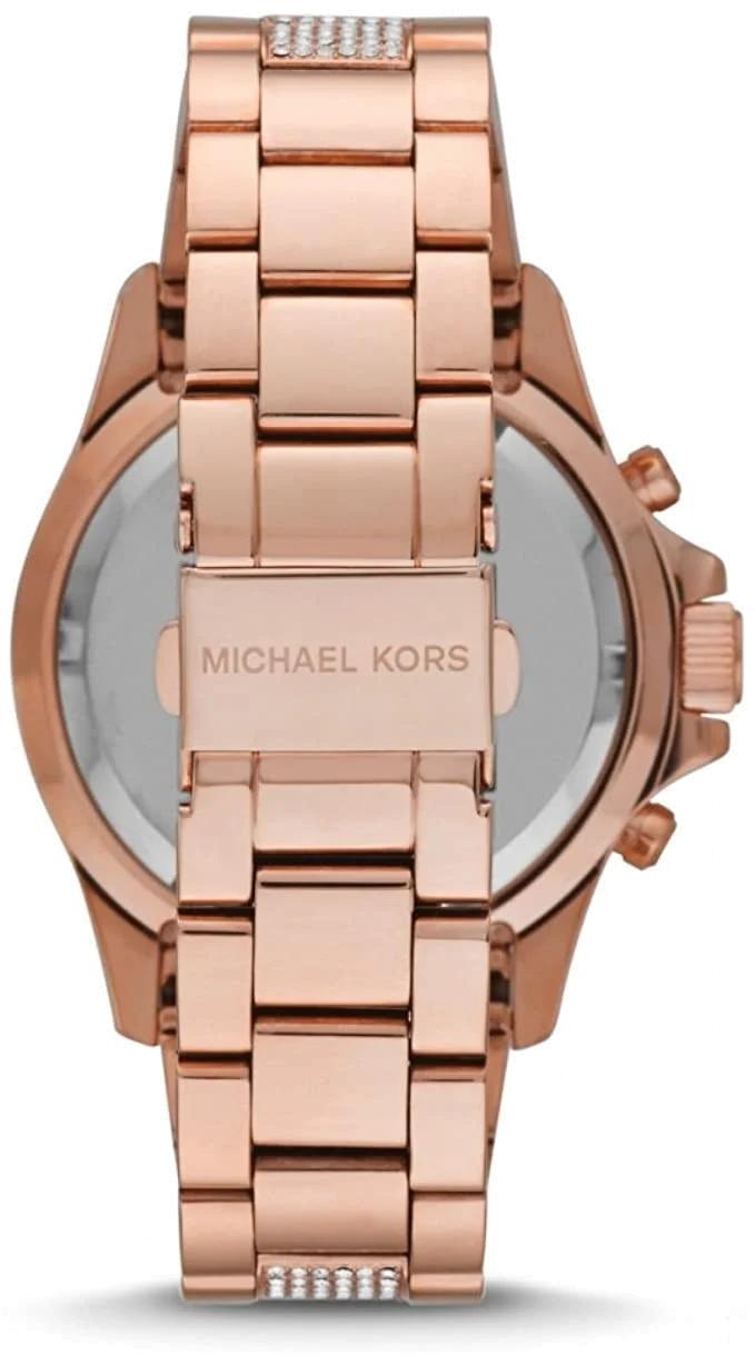 Montre Michael Kors MK5875 Everest Femme en Acier Or Rose, Cadran Noir et Cristaux vue 2